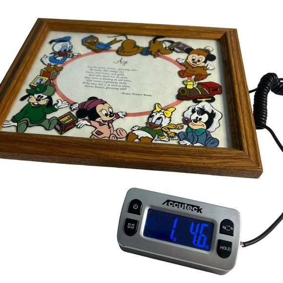 Nursery Decor Wall Hanging Framed Poem With Hand Painted Disney Babies 9.5"x12" - Picture 10 of 10